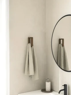 Towel Rails & Holders^Andersen Furniture Andersen towel holder, Dark Stain Matt Lacquer Ash Brown
