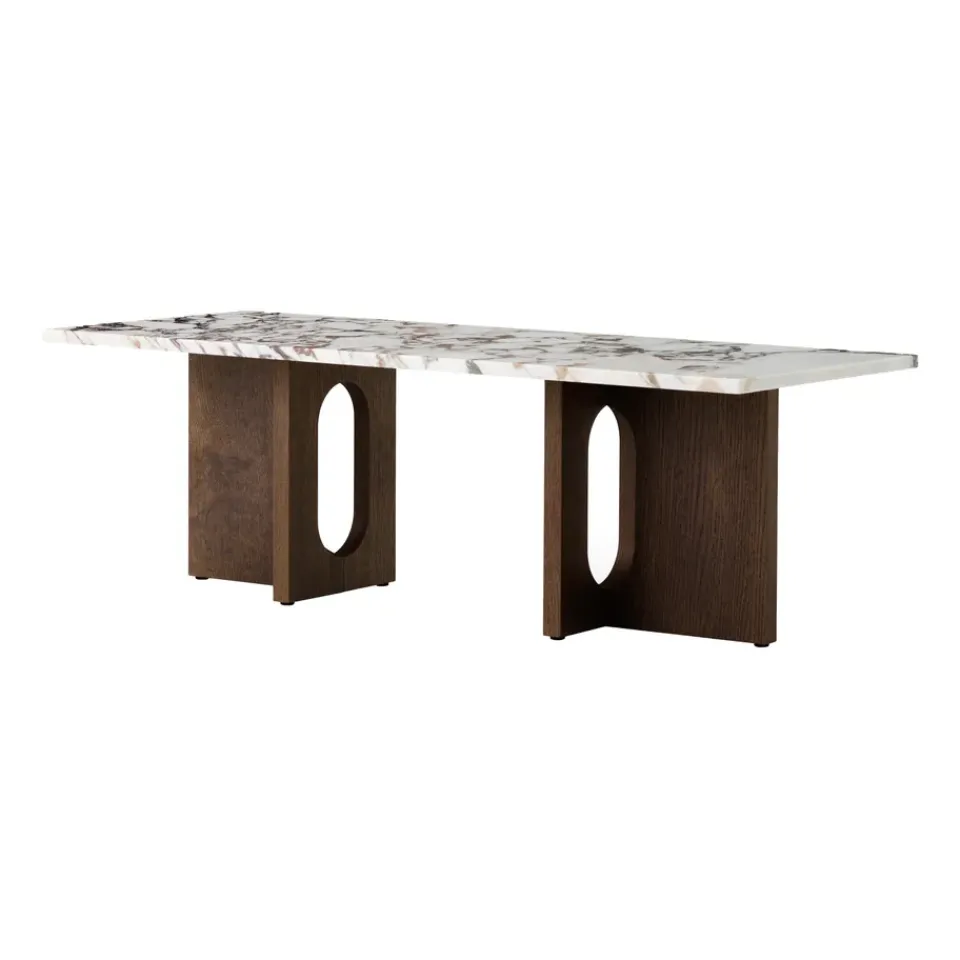 Clearance Audo Copenhagen Androgyne lounge table, Dark st. oak-Calacatta viola BrownWhite