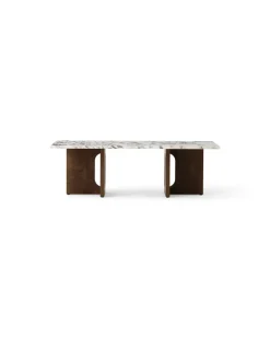 Clearance Audo Copenhagen Androgyne lounge table, Dark st. oak-Calacatta viola BrownWhite