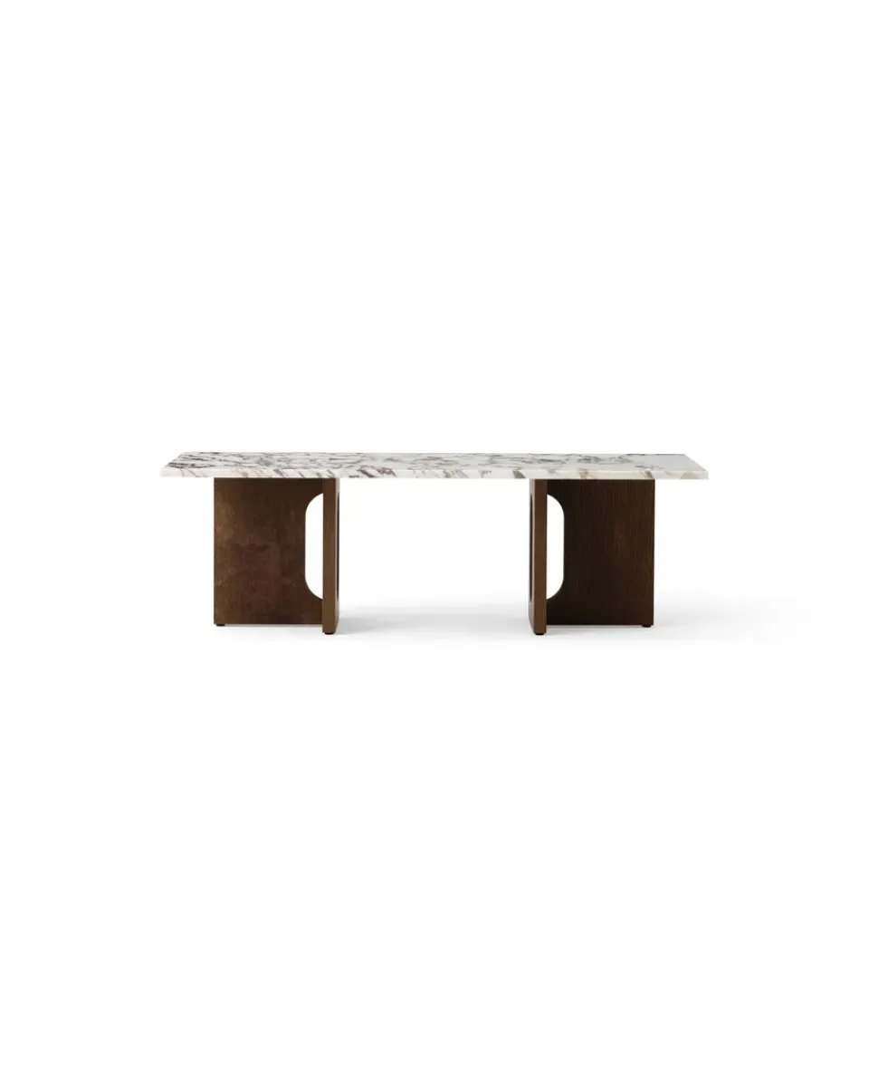 Clearance Audo Copenhagen Androgyne lounge table, Dark st. oak-Calacatta viola BrownWhite