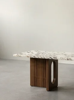 Clearance Audo Copenhagen Androgyne lounge table, Dark st. oak-Calacatta viola BrownWhite