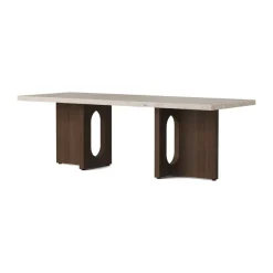 Coffee Tables^Audo Copenhagen Androgyne lounge table, Sand/kunis breccia, dark stained oak legs Beige