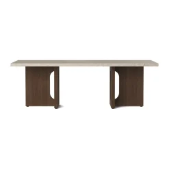 Coffee Tables^Audo Copenhagen Androgyne lounge table, Sand/kunis breccia, dark stained oak legs Beige