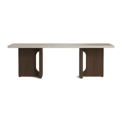 Coffee Tables^Audo Copenhagen Androgyne lounge table, Sand/kunis breccia, dark stained oak legs Beige