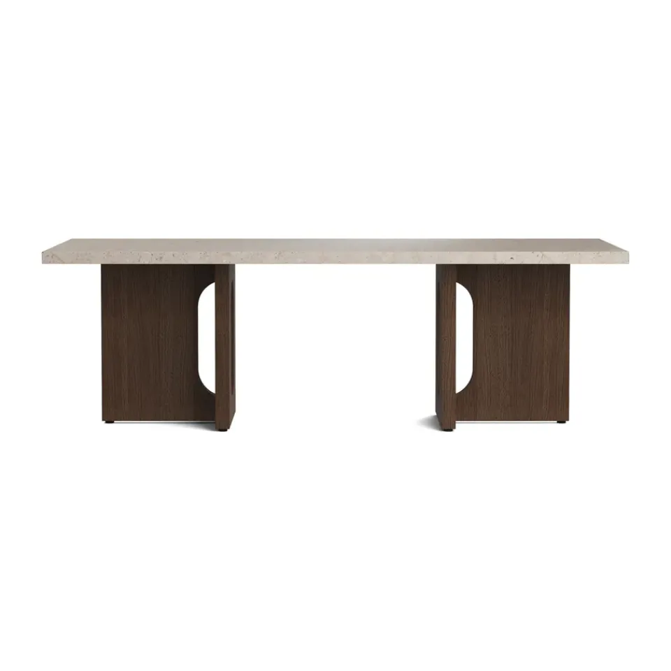 Coffee Tables^Audo Copenhagen Androgyne lounge table, Sand/kunis breccia, dark stained oak legs Beige