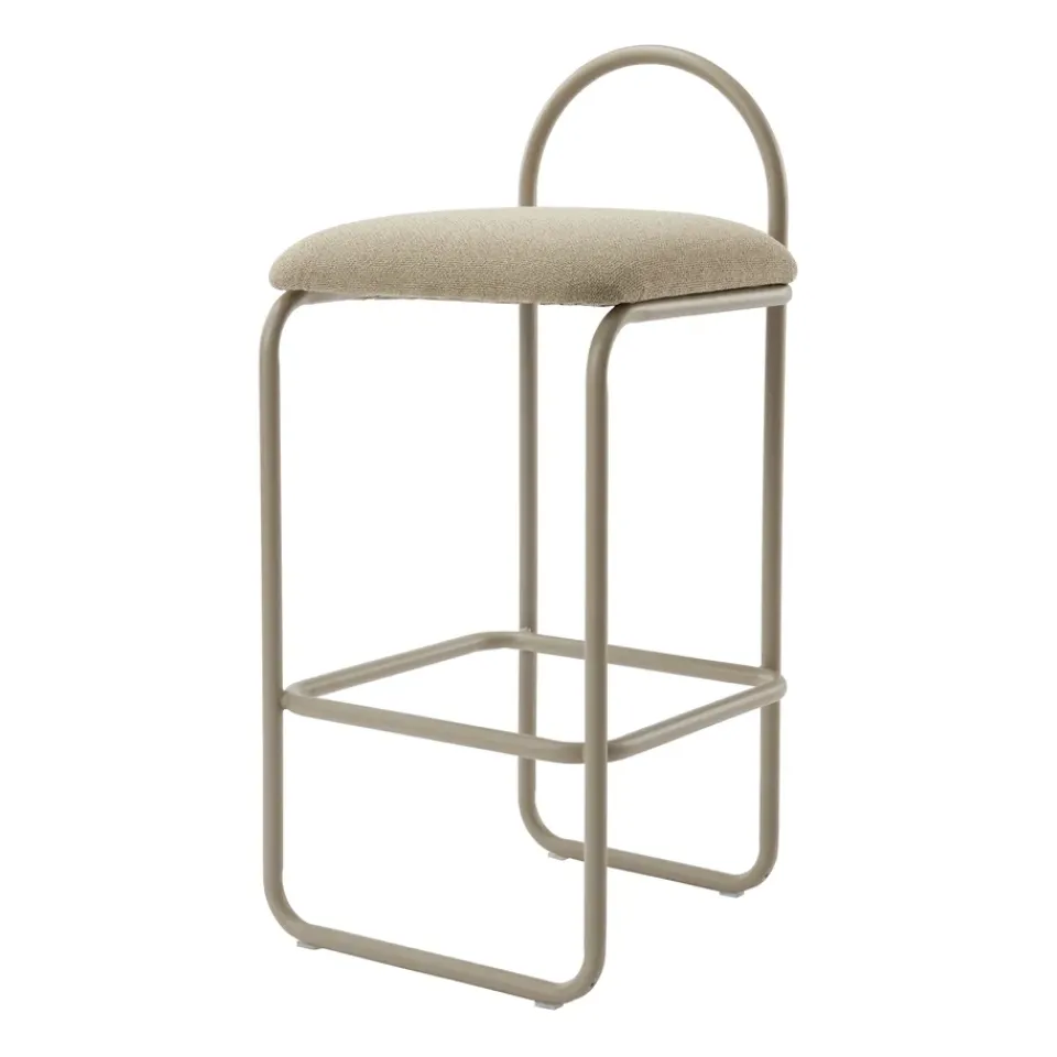 Bar Stools^AYTM Angui bar stool bouclé, Taupe Beige