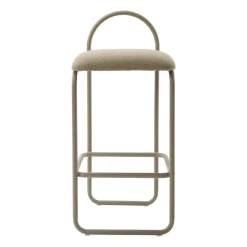 Bar Stools^AYTM Angui bar stool bouclé, Taupe Beige