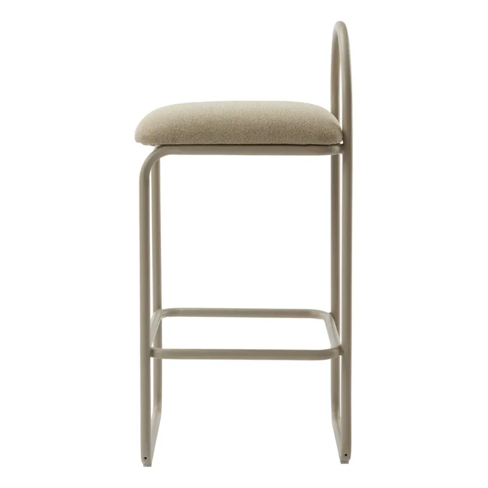 Bar Stools^AYTM Angui bar stool bouclé, Taupe Beige