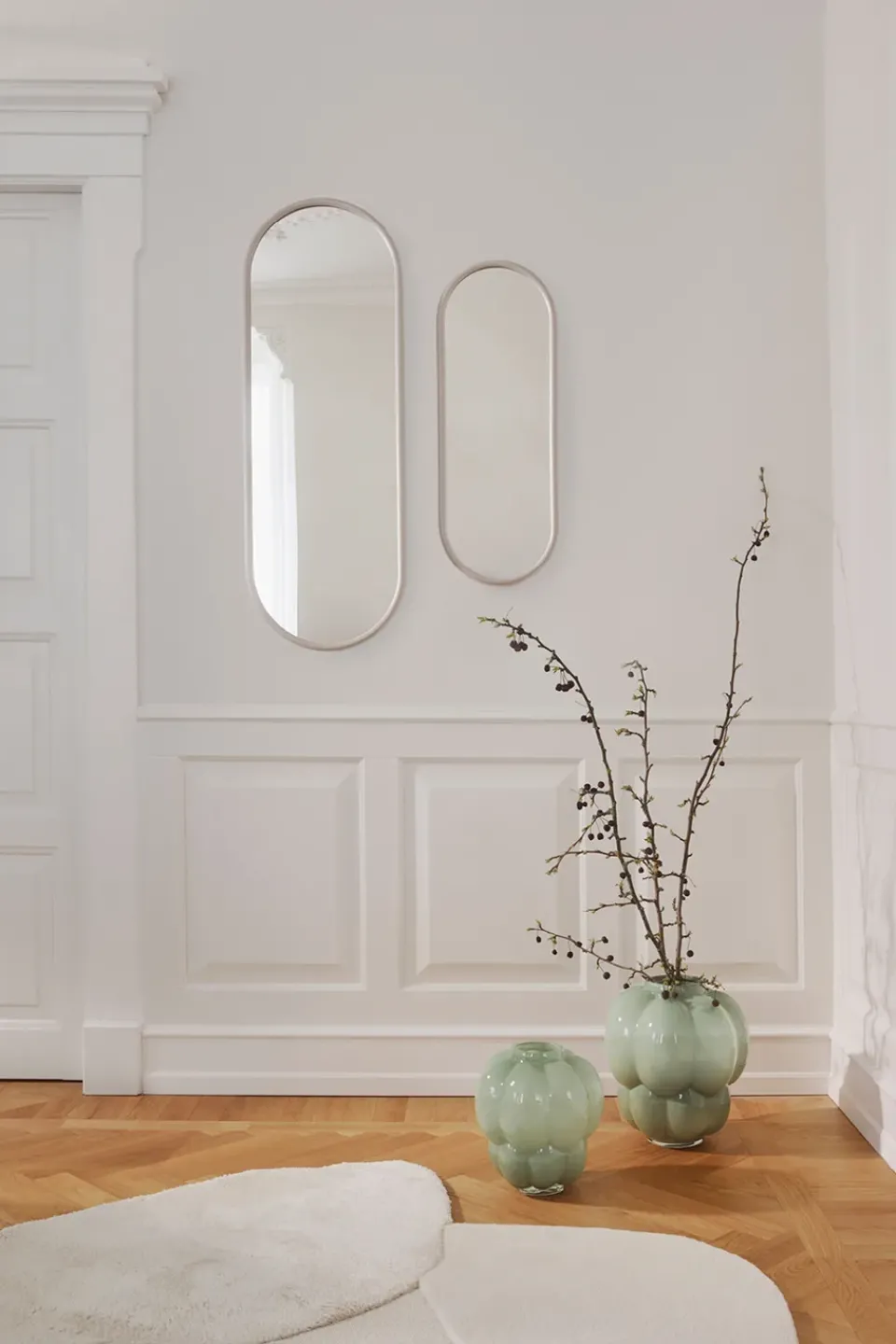 Sale AYTM Angui mirror oval 78 cm, Taupe Beige