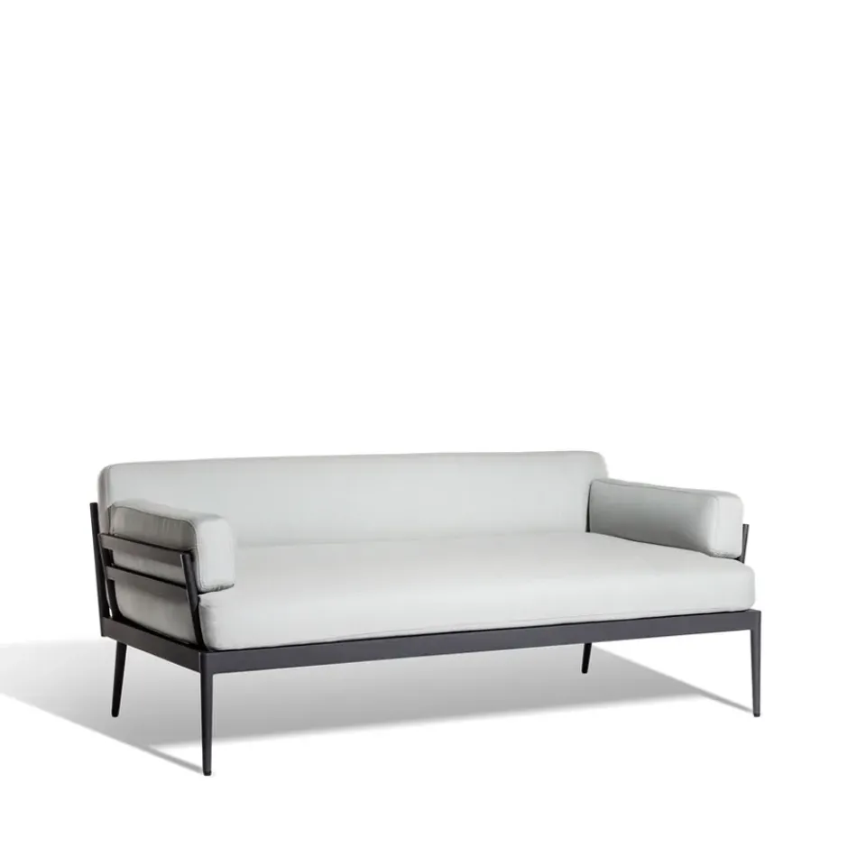Garden Sofas & Garden Benches|Balcony Furniture^Skargaarden Anholt sofa, Sunbrella Natté Storm-dark aluminium frame Grey