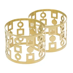 Online Hilke Collection Anima napkin ring 2-pack, Brass Gold-coloured