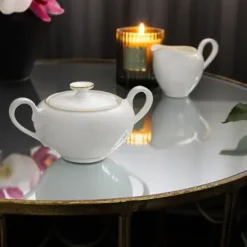 Sugar Bowls^Villeroy & Boch Anmut Gold sugar bowl, White