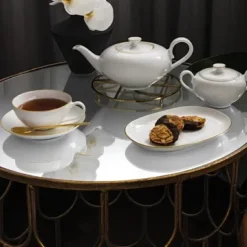 Tea & Coffee Saucers^Villeroy & Boch Anmut Gold teacup saucer, White