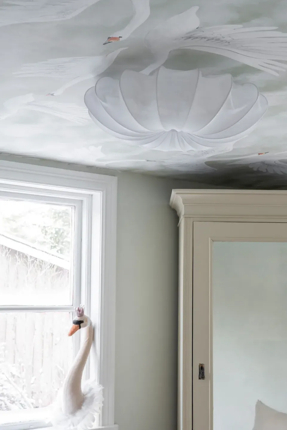 Online Watt & Veke Anna ceiling lamp linen Ø60 cm, White