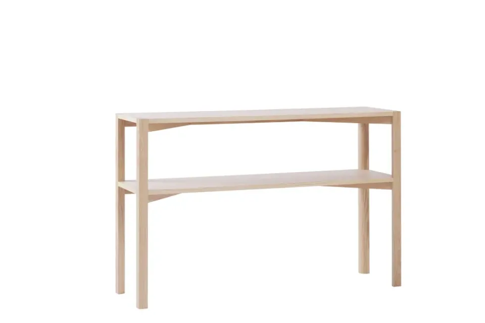 Best 1898 Anton console table 35x125 cm, White pigmented oak Beige