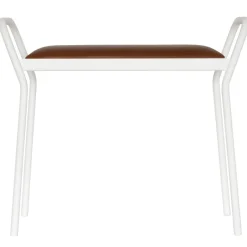Stools^Maze Anyone stool, with vintage cognac leather White
