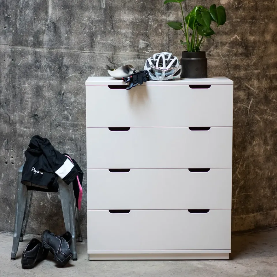 Dressers & Drawer Units|Dressers & Drawer Units^Mavis Aoko chest of 4 drawers, lacquer White
