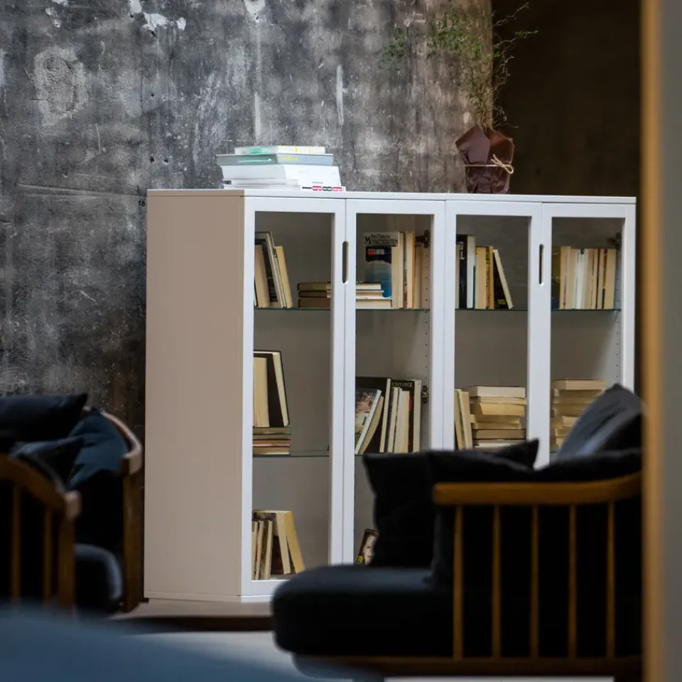 Display & Glass Cabinets|Display & Glass Cabinets^Mavis Aoko display cabinet 120 cm, lacquer White