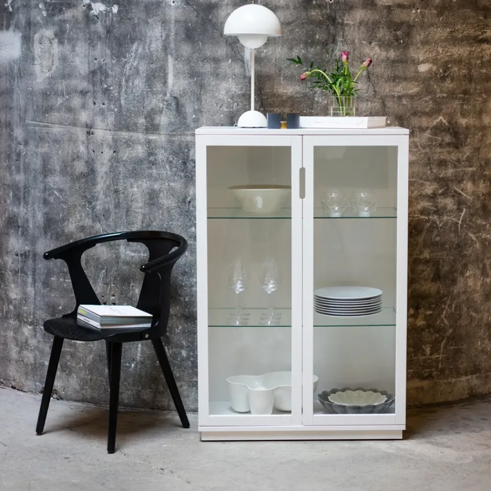Display & Glass Cabinets|Display & Glass Cabinets^Mavis Aoko display cabinet 120 cm, lacquer White