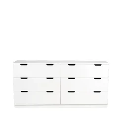 Dressers & Drawer Units|Dressers & Drawer Units^Mavis Aoko dresser double 6 drawers, lacquer White