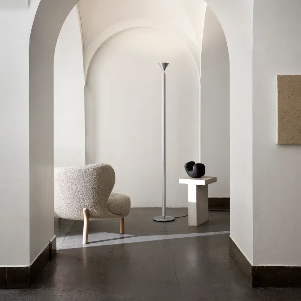 Hot Pholc Apollo 180 floor lamp, Aluminium Silver-coloured