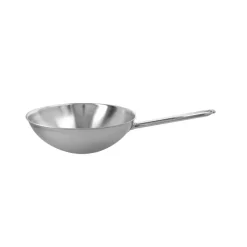 Outlet Demeyere Apollo 7 wok pan stainless steel 7-ply, Ø26 cm Silver-coloured