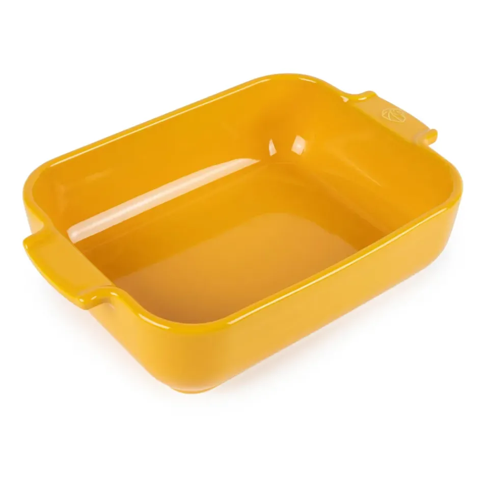 Outlet Peugeot Appolia ceramic dish 16x25 cm, Saffron Yellow