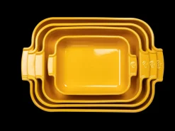 Oven Dishes^Peugeot Appolia ceramic dish 29.5x36 cm, Saffron Yellow
