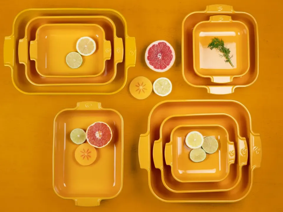 Oven Dishes^Peugeot Appolia ceramic dish 29.5x36 cm, Saffron Yellow