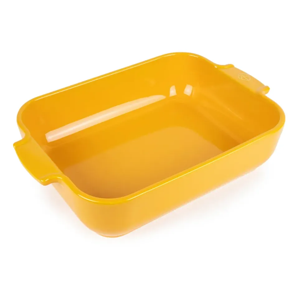 Outlet Peugeot Appolia ceramic dish 40x27 cm, Saffron Yellow
