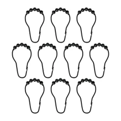 Discount Mette Ditmer Aqua hooks for shower curtain 10-pack, Black