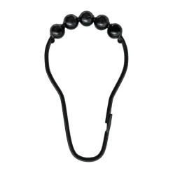Discount Mette Ditmer Aqua hooks for shower curtain 10-pack, Black