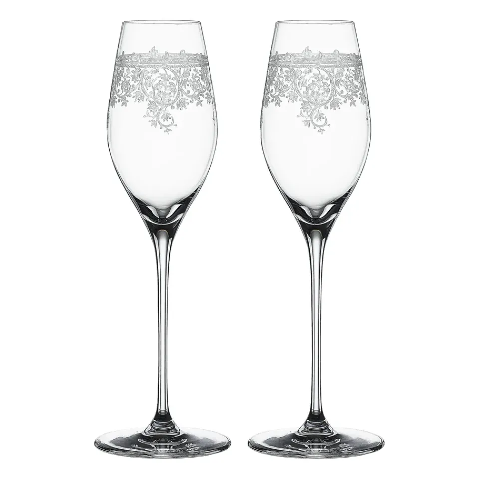 Champagne Glasses^Spiegelau Arabesque champagne glass 30 cl 2-pack, Clear Transparent