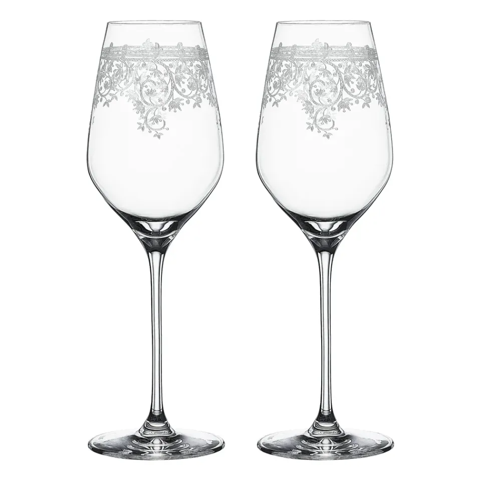 Wine Glasses^Spiegelau Arabesque white wine glass 50 cl 2-pack, Clear Transparent