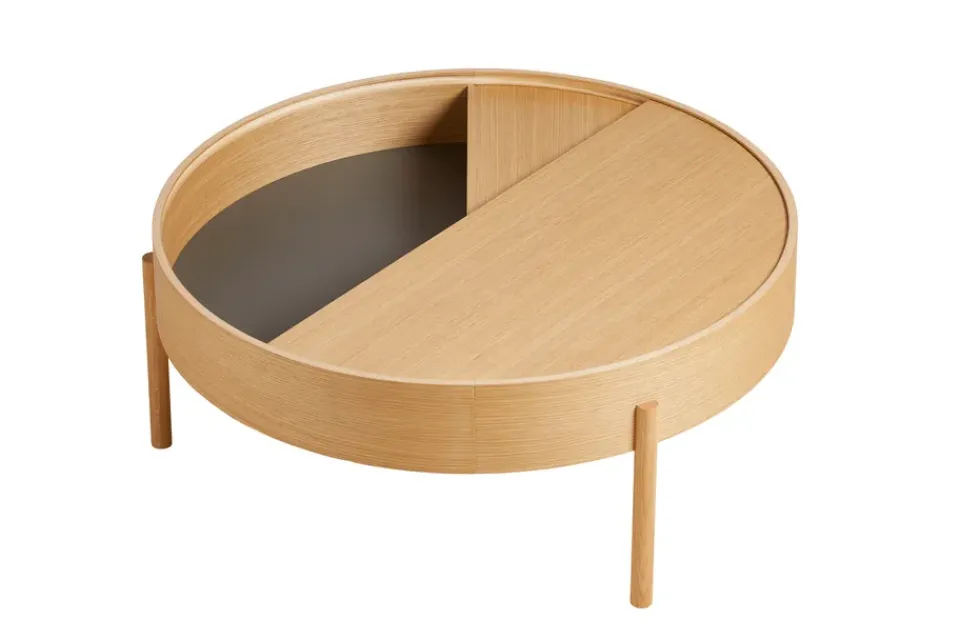 Coffee Tables^Woud Arc coffee table 89 cm, Oiled oak Beige