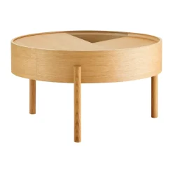 Hot Woud Arc coffee tableØ66 cm, Oiled oak Beige