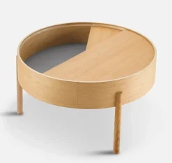 Hot Woud Arc coffee tableØ66 cm, Oiled oak Beige