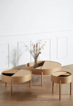 Hot Woud Arc coffee tableØ66 cm, Oiled oak Beige
