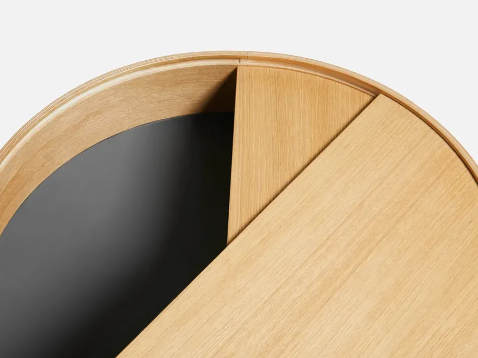 New Woud Arc side table, Oiled oak Beige