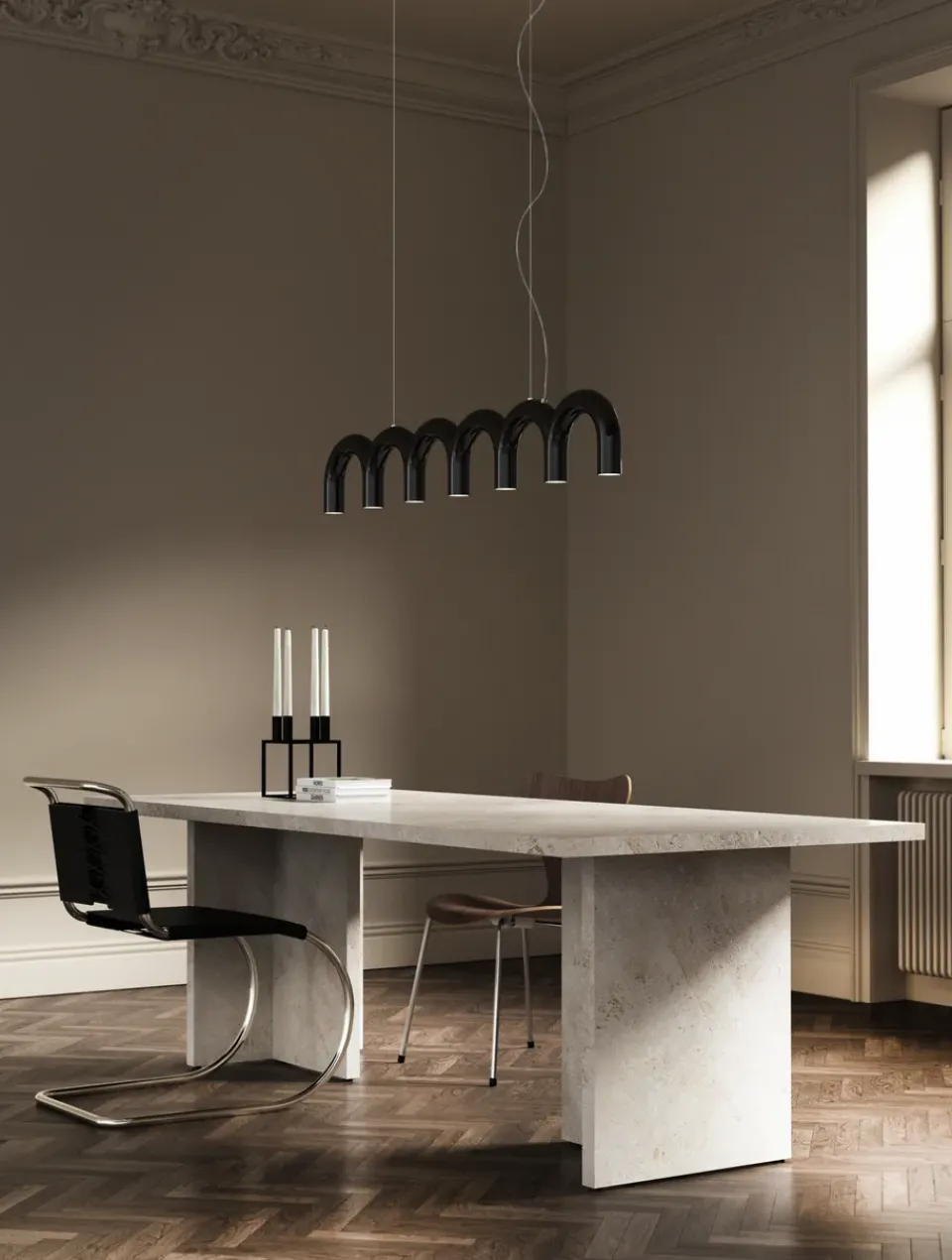 Pendant Lamps^Oblure Arch pendant 125.6 cm, Black