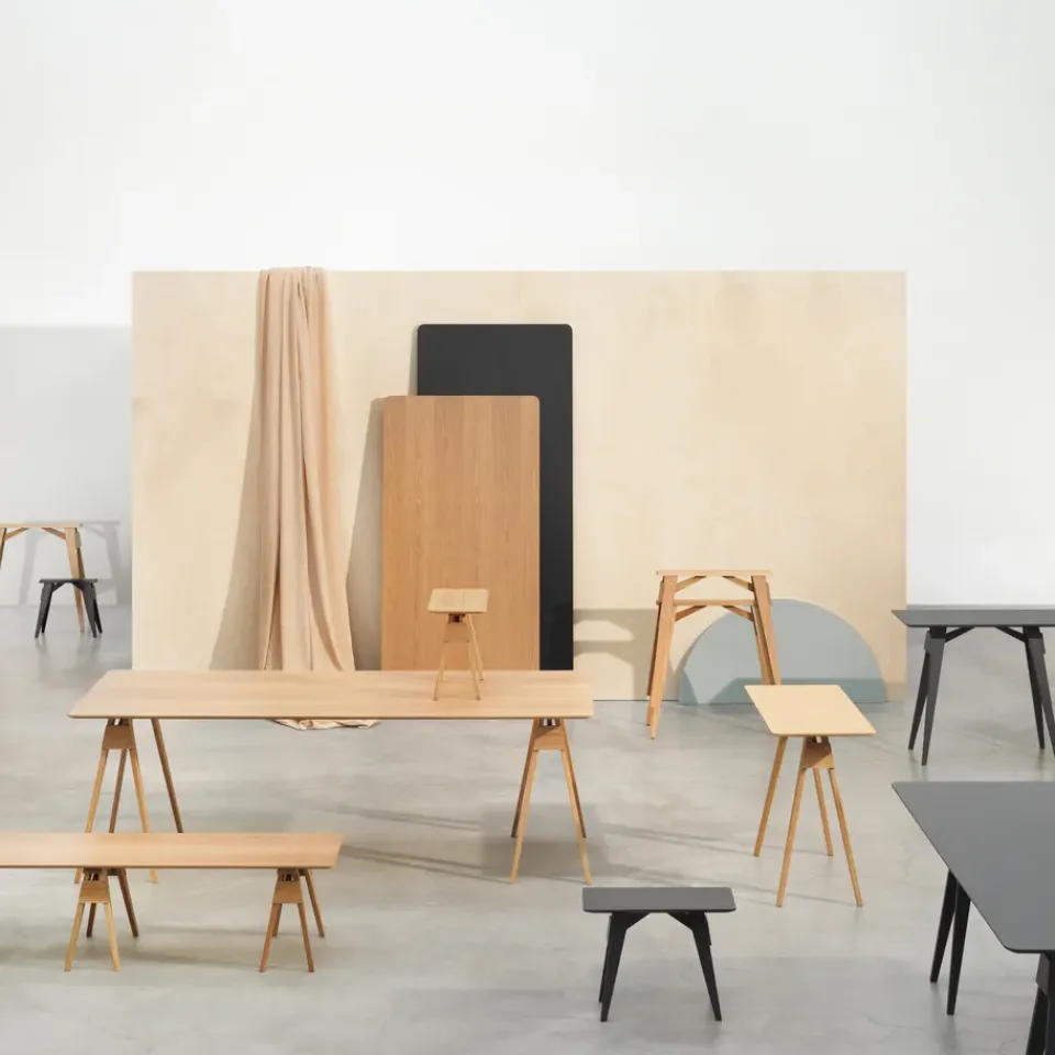 New Design House Stockholm Arco side table S, Oak Beige