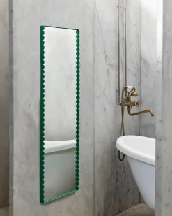 Online HAY Arcs Mirror Rectangle M mirror 50x133.5 cm, Green