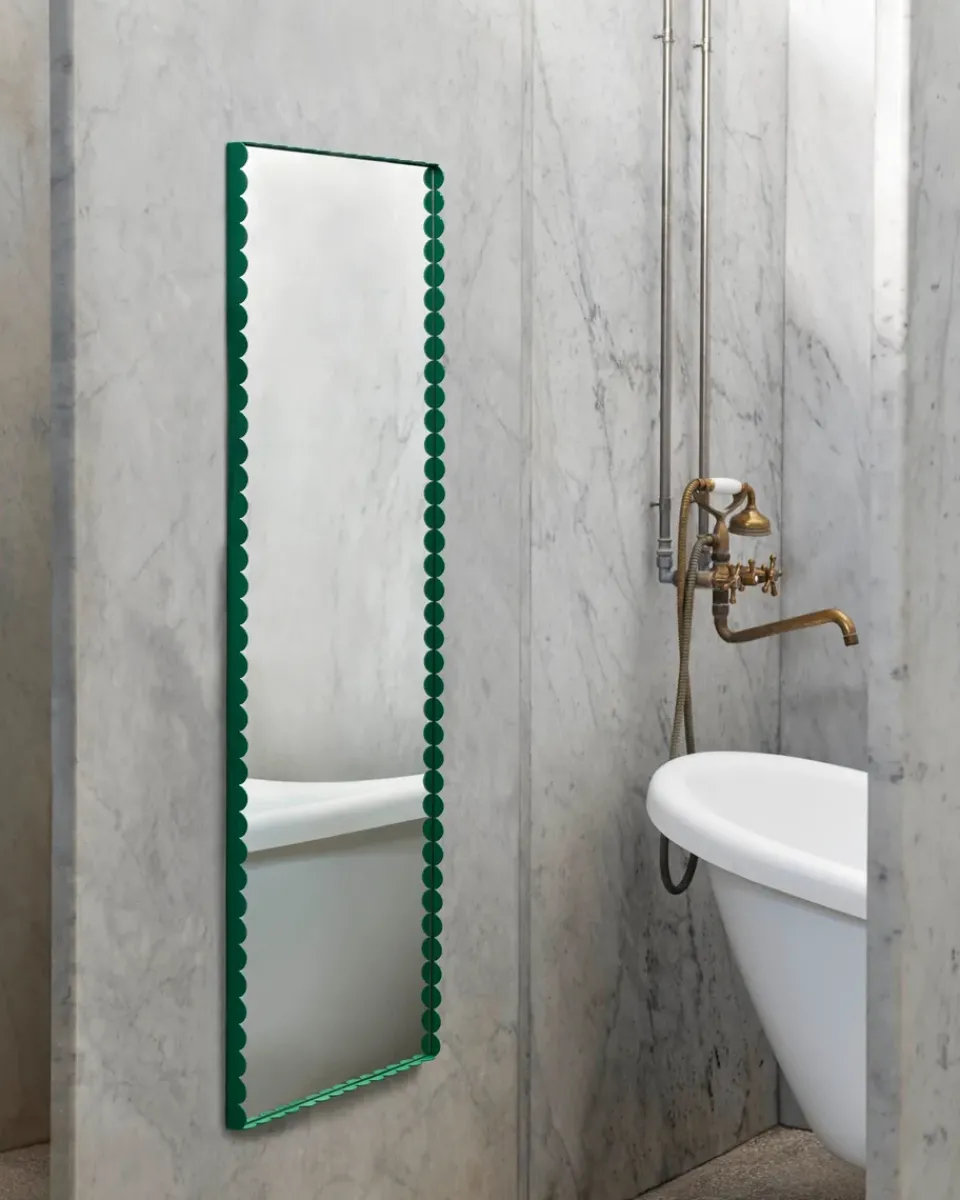 Online HAY Arcs Mirror Rectangle M mirror 50x133.5 cm, Green