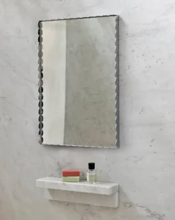 Discount HAY Arcs Mirror Rectangle S mirror 43.5x61.5 cm, Stainless steel Silver-coloured