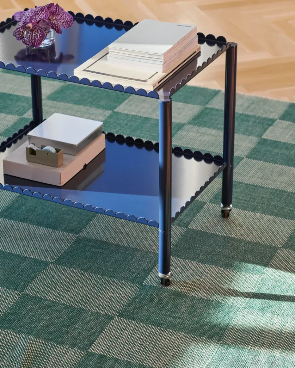 Serving Trolleys^HAY Arcs Trolley Low serving trolley, Steel Blue
