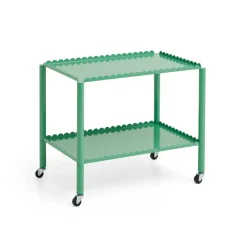 Serving Trolleys^HAY Arcs Trolley Low serving trolley, Soft jade Green