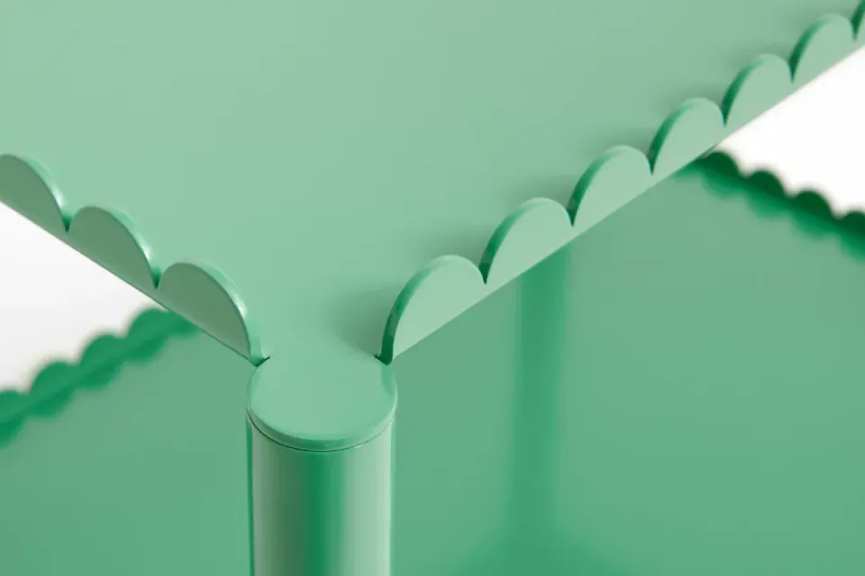 Serving Trolleys^HAY Arcs Trolley Low serving trolley, Soft jade Green