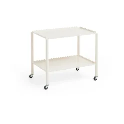 Serving Trolleys^HAY Arcs Trolley Low serving trolley, Eggshell White