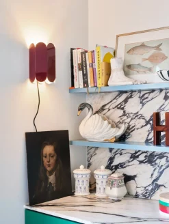 Reading Lamps|Bedside Lamps^HAY Arcs wall switch wall lamp, Auburn Red