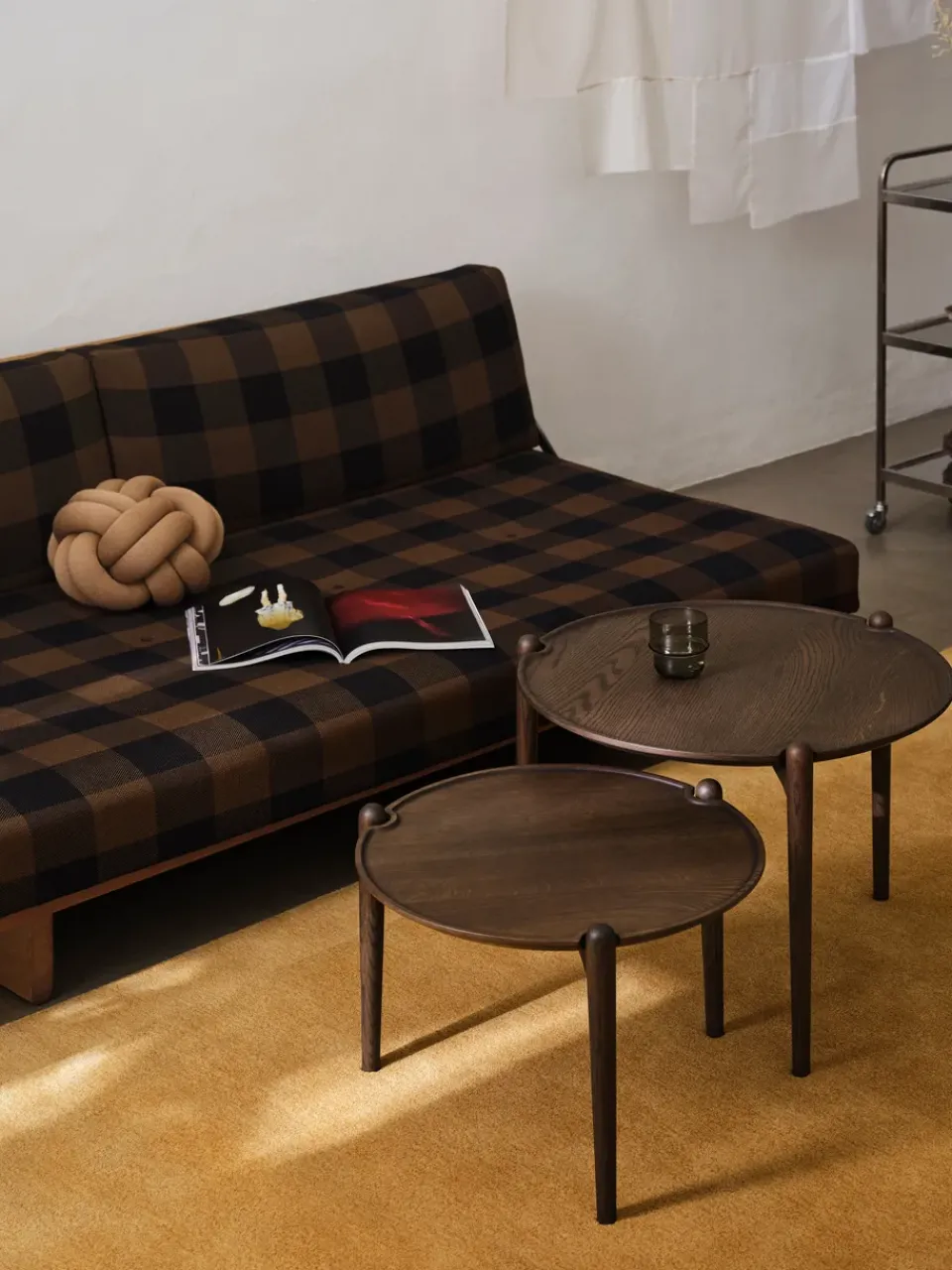Coffee Tables^Design House Stockholm Aria coffee table, Dark oak, Ø60x37 cm Brown